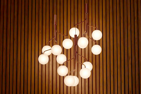 The new Curve Cluster XL pendant light by Front Design for Zero Lighting via At Five.