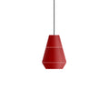 La Lava Ili Ili modular pendant lamp in red, customizable statement lighting.
