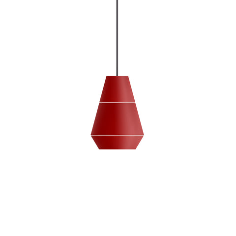 La Lava Ili Ili modular pendant lamp in red, customizable statement lighting.