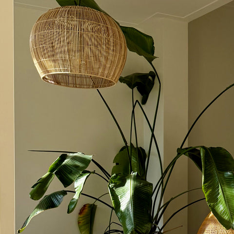 Rattan Bell Small Pendant