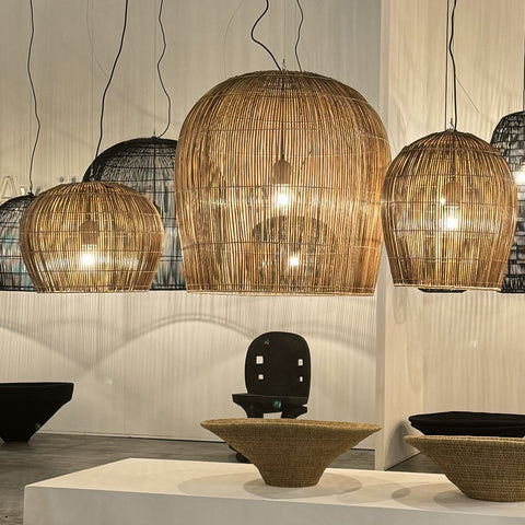 Rattan Bell Small Pendant